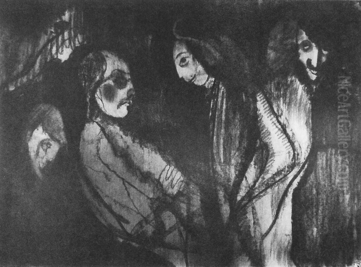 Bronio Malinowski's dream about life in itself Oil Painting by Stanislaw Ignacy Witkiewicz (Witkacy)