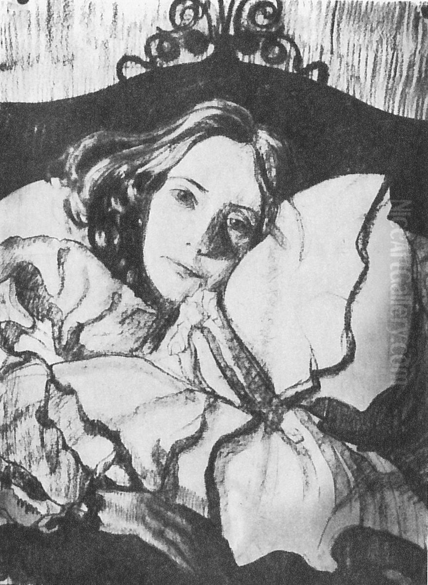 Pani B. Oil Painting by Stanislaw Ignacy Witkiewicz (Witkacy)