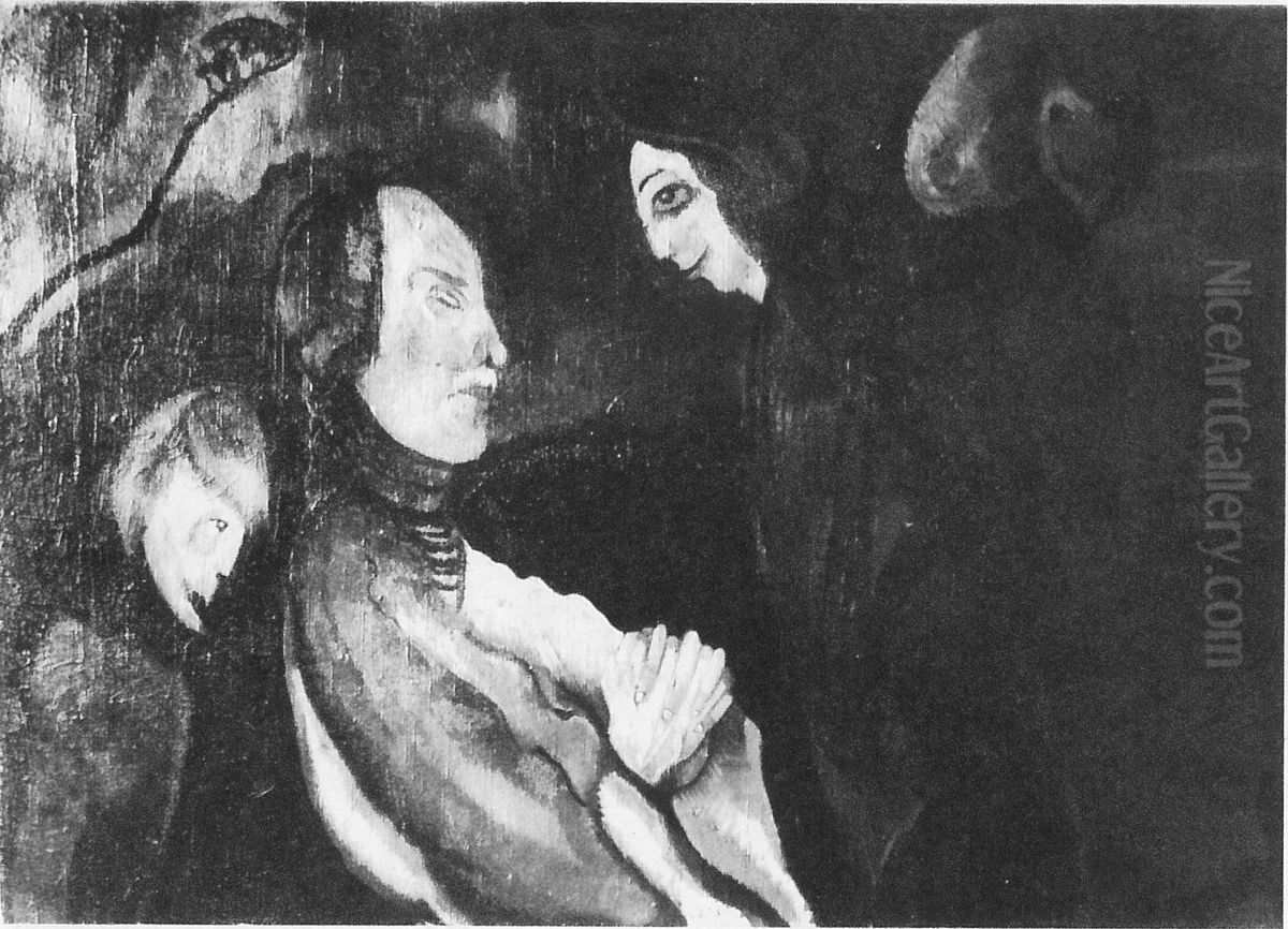 Sen Bronia Malinowskiego o zyciu samem w sobie Oil Painting by Stanislaw Ignacy Witkiewicz (Witkacy)