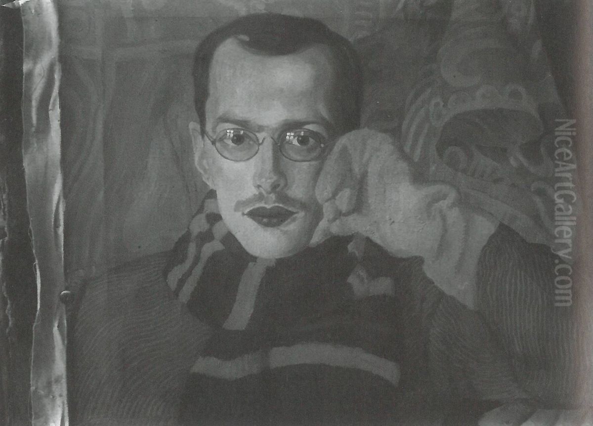 Xerxes Jakszma Oil Painting by Stanislaw Ignacy Witkiewicz (Witkacy)