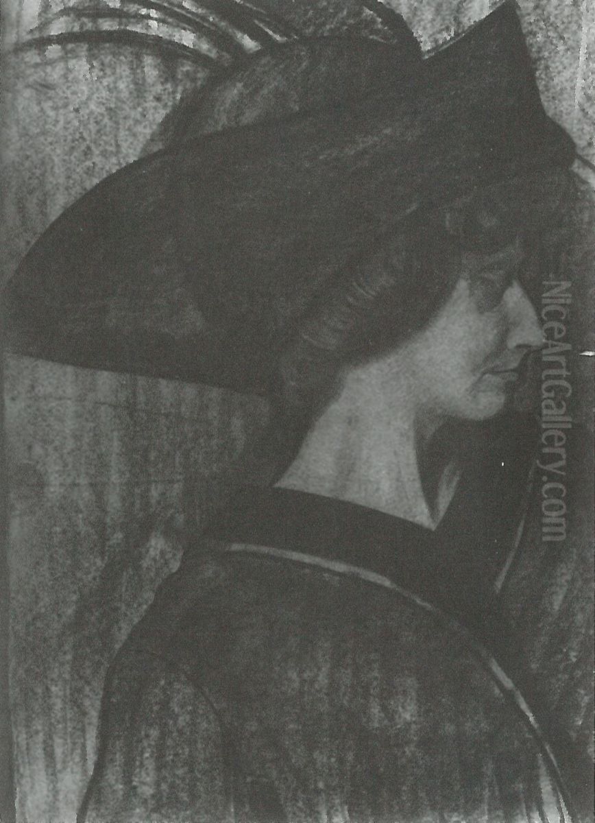 Demonic Mrs. S. , a vulgar demon Oil Painting by Stanislaw Ignacy Witkiewicz (Witkacy)