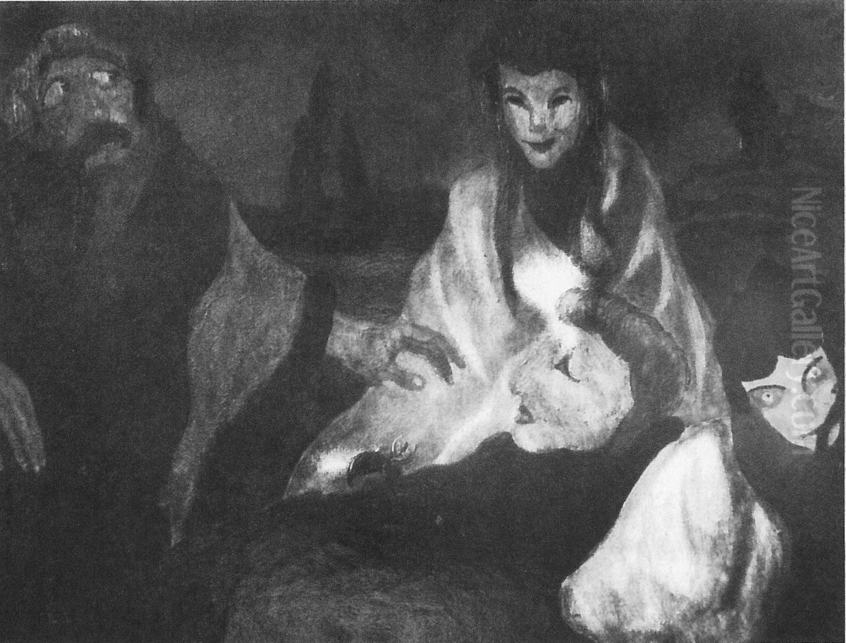 Smierc Oil Painting by Stanislaw Ignacy Witkiewicz (Witkacy)