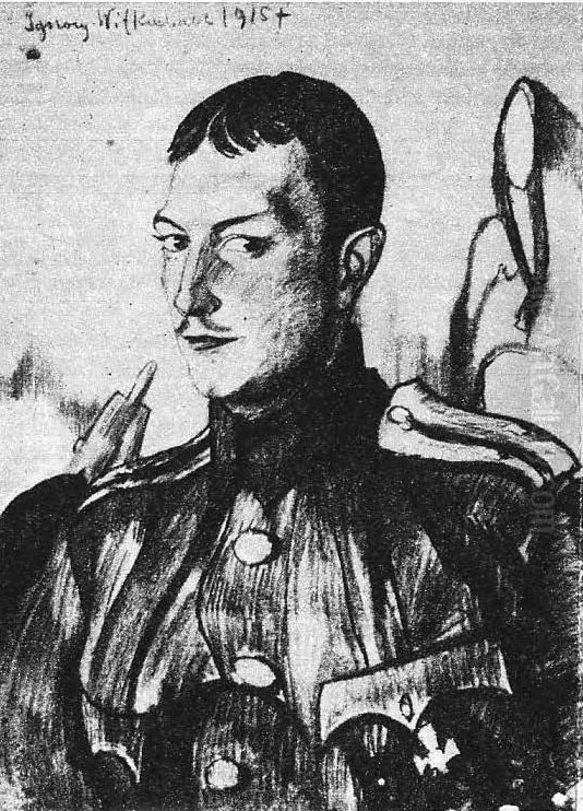 Porucznik Marynicz Oil Painting by Stanislaw Ignacy Witkiewicz (Witkacy)