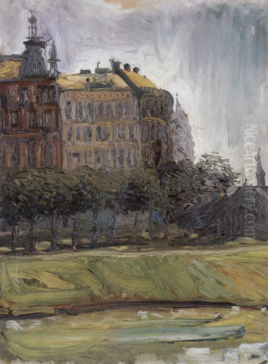 On the Donaukanal Oil Painting by Richard Gerstl