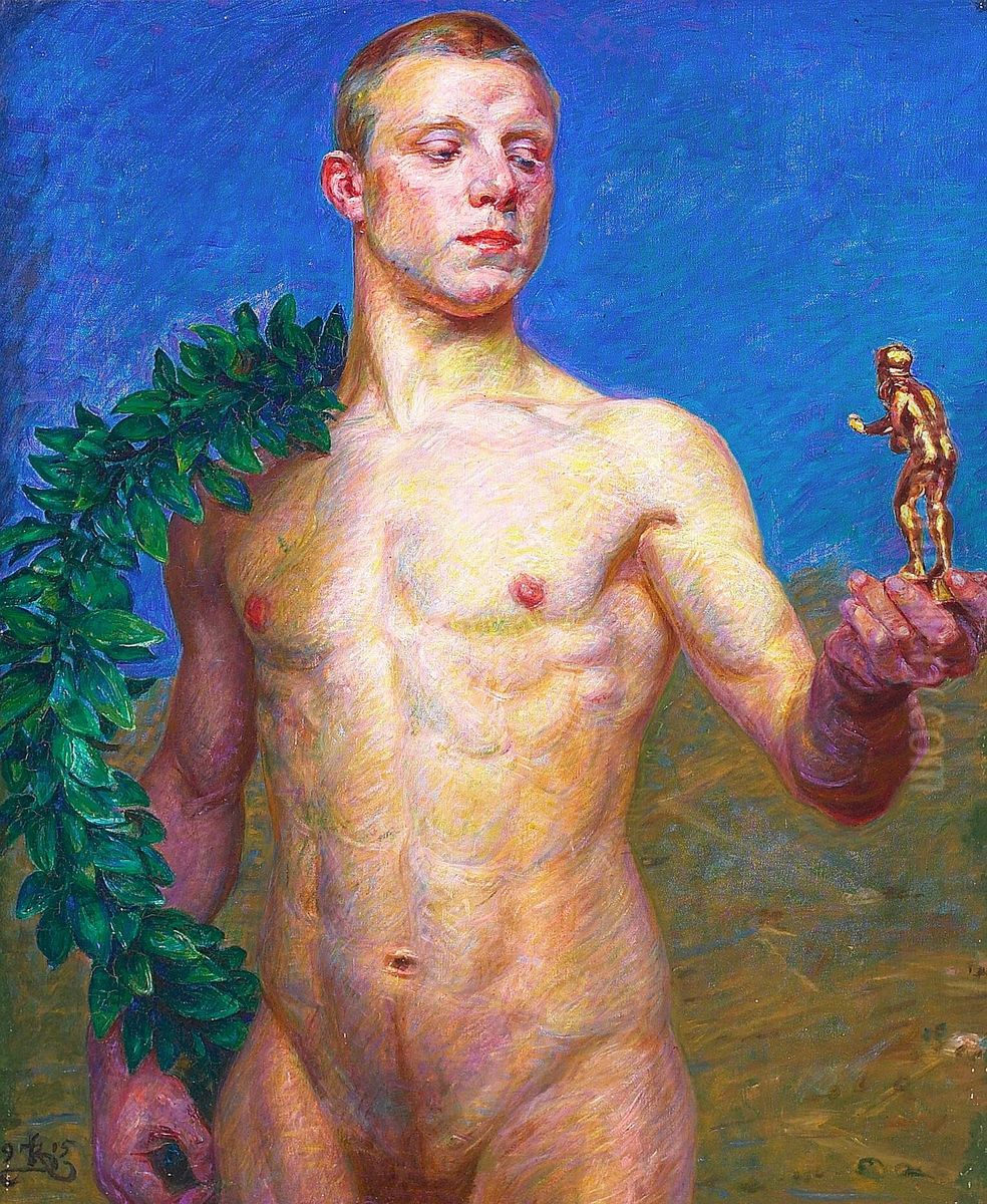 En sejrherre Oil Painting by Kristian Zahrtmann