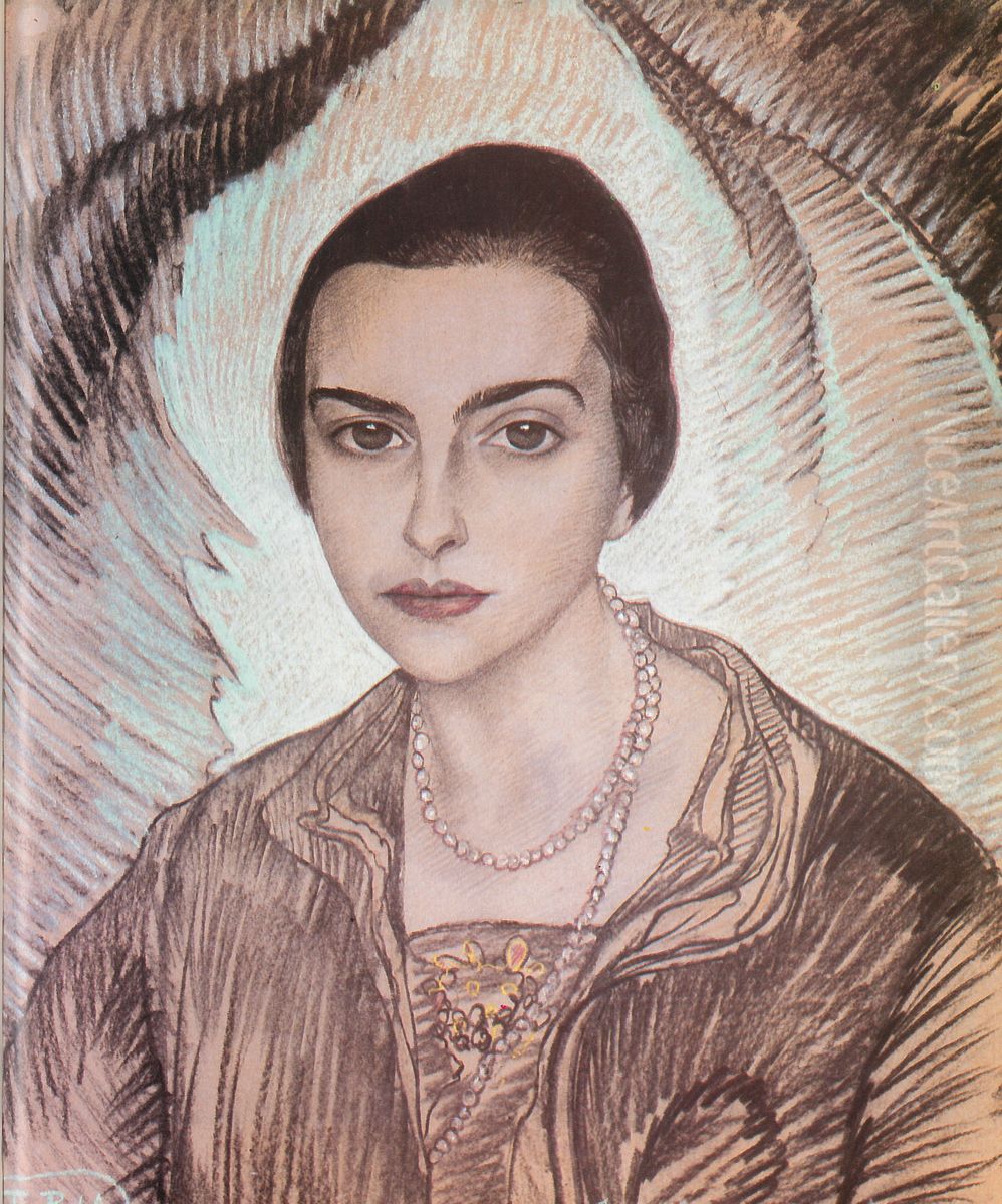 Portrait of Romana Helpern Oil Painting by Stanislaw Ignacy Witkiewicz (Witkacy)