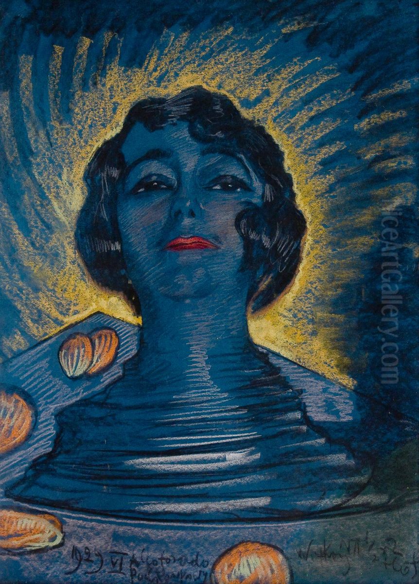 Portret Henryki Soroko - Labordaire Oil Painting by Stanislaw Ignacy Witkiewicz (Witkacy)