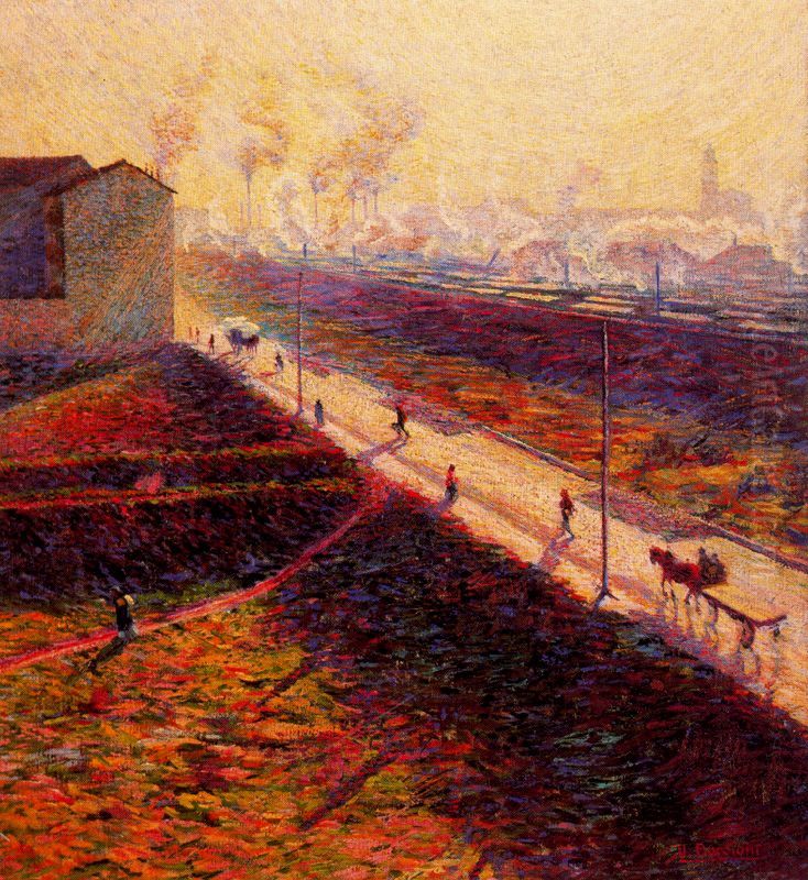 The Morning Oil Painting by Umberto Boccioni