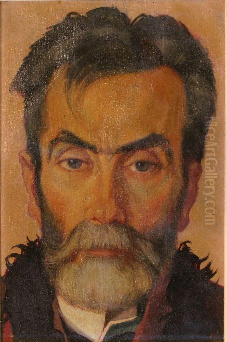Portret ojca Oil Painting by Stanislaw Ignacy Witkiewicz (Witkacy)