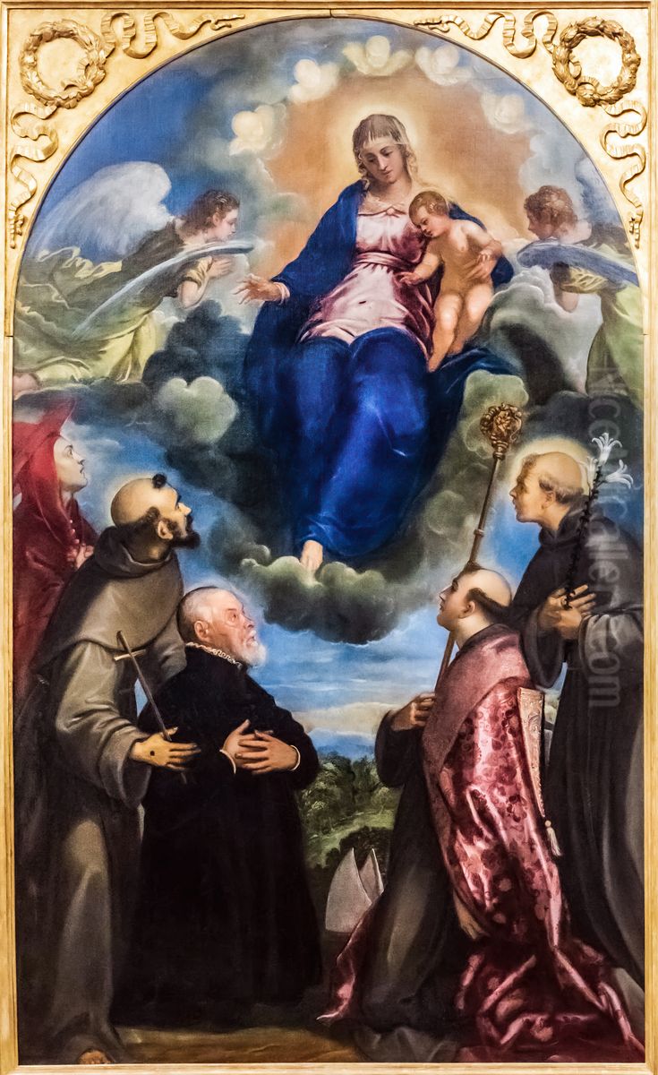 Vierge dans la gloire Oil Painting by Jacopo Tintoretto