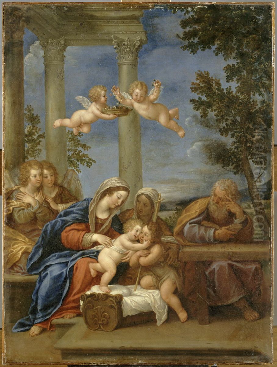 Sainte Famille Oil Painting by Francesco Albani