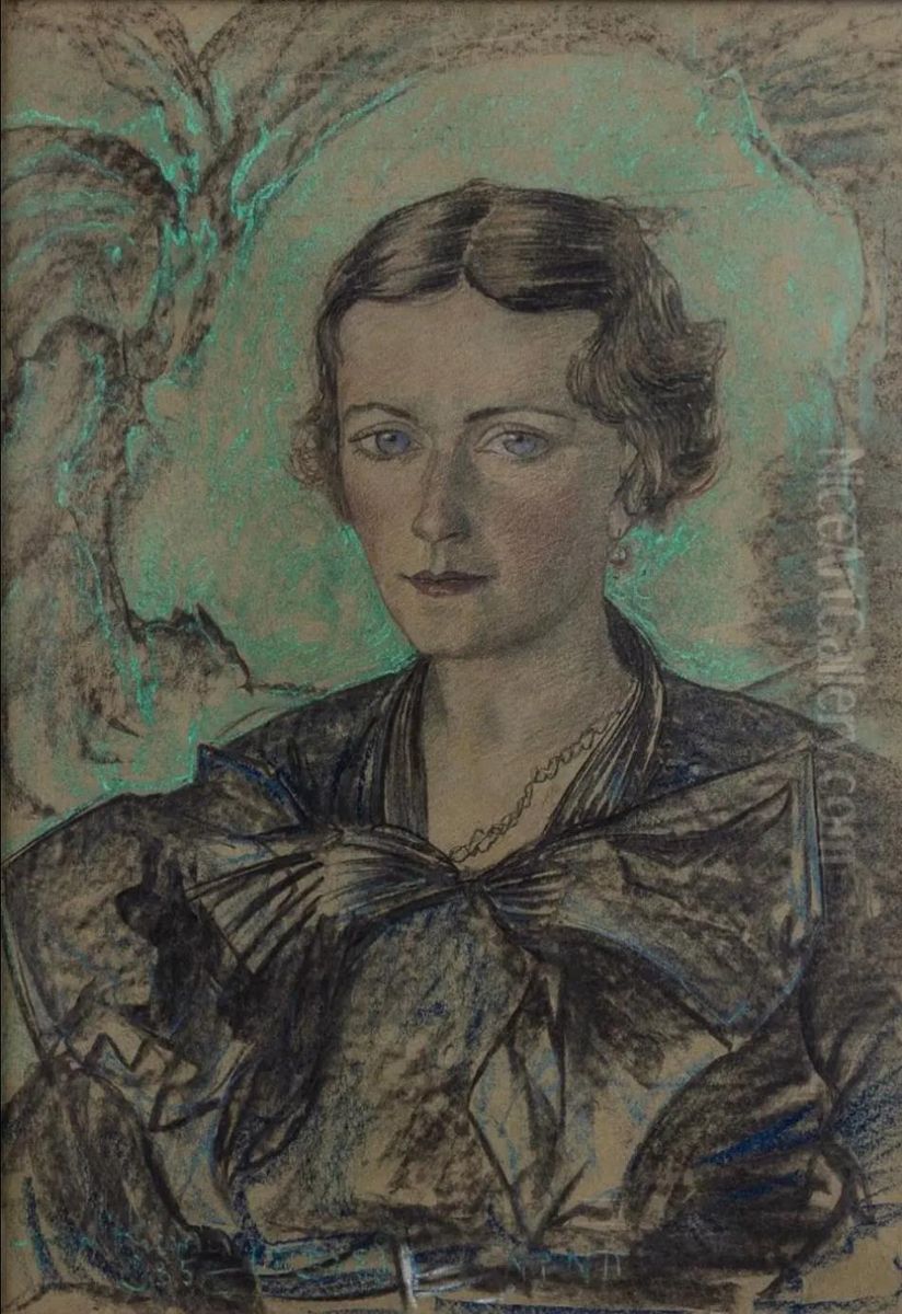 Portret kobiecy Oil Painting by Stanislaw Ignacy Witkiewicz (Witkacy)