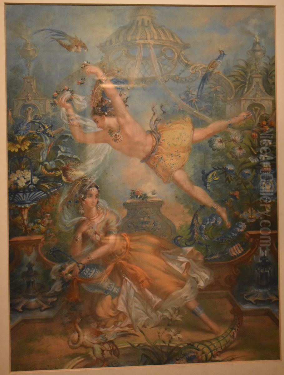 Le Dieu et la Bayadere Oil Painting by Mathieu Barathier