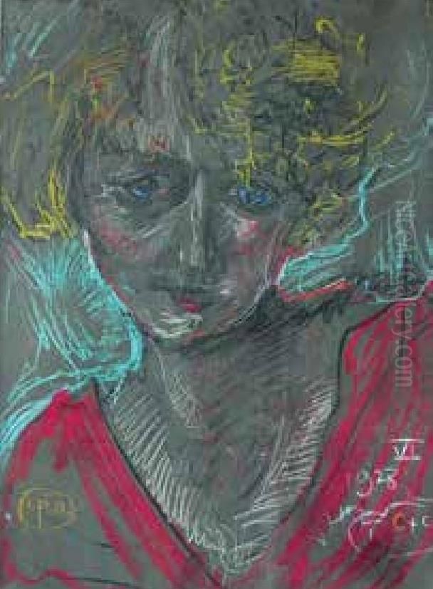 Portrait of a woman Oil Painting by Stanislaw Ignacy Witkiewicz (Witkacy)