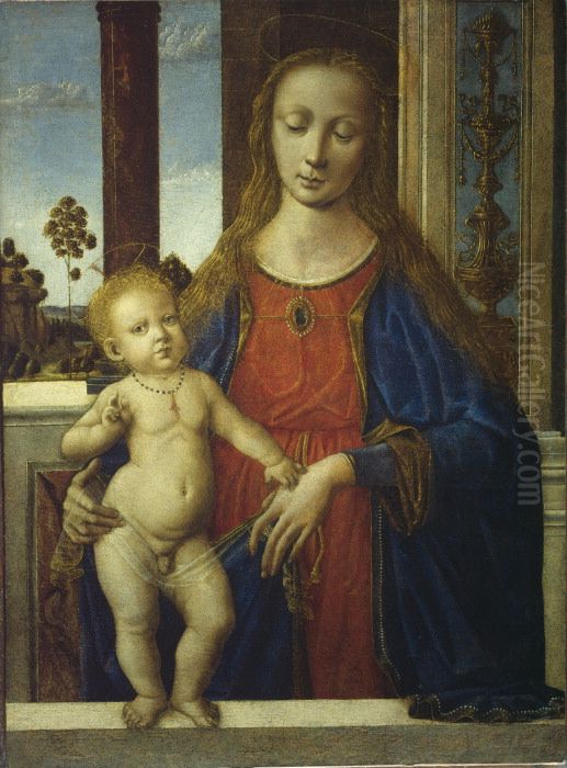 Virgin and Child Oil Painting by Andrea Del Verrocchio