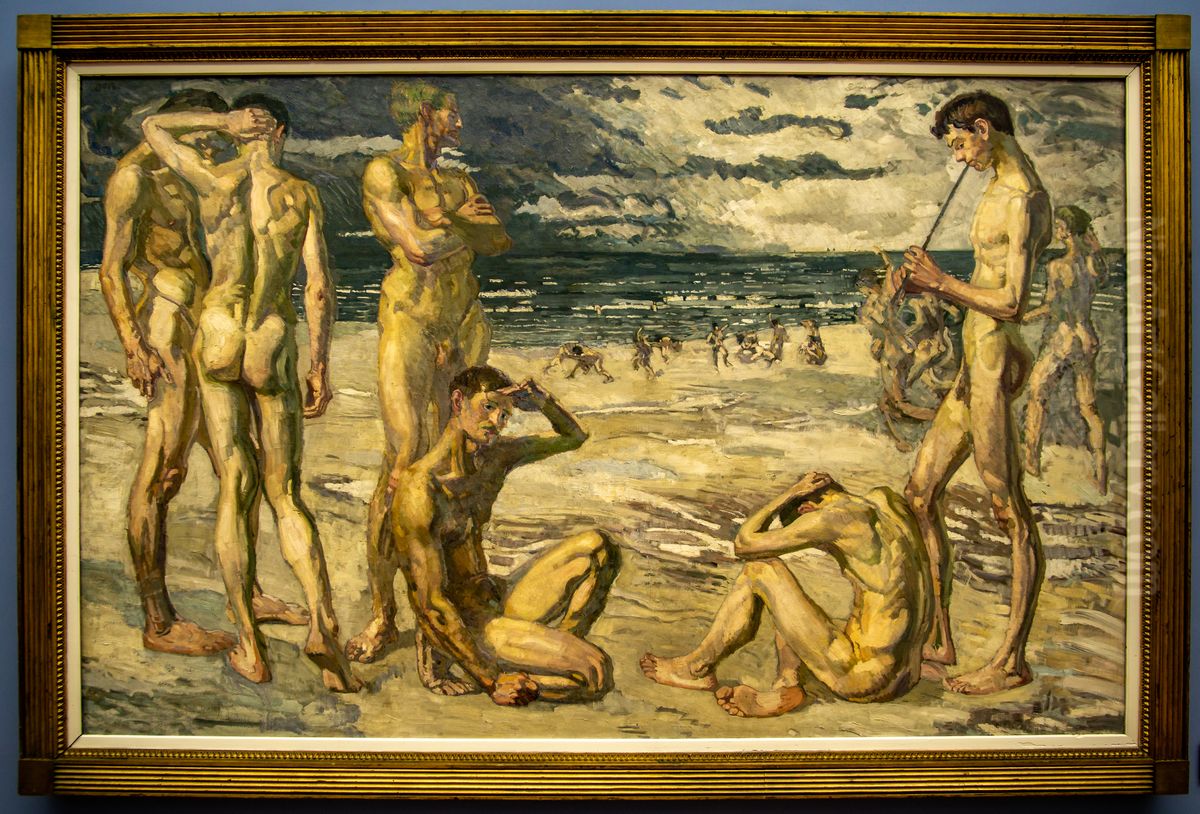 Young Men by the Sea Oil Painting by Max Beckmann