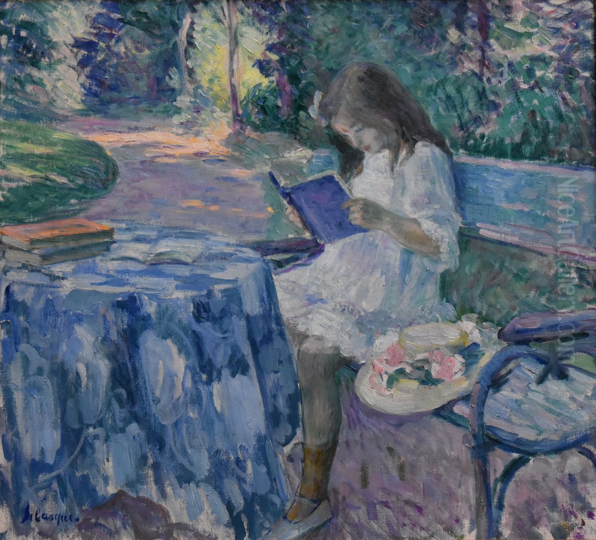 La lecture Oil Painting by Henri Lebasque