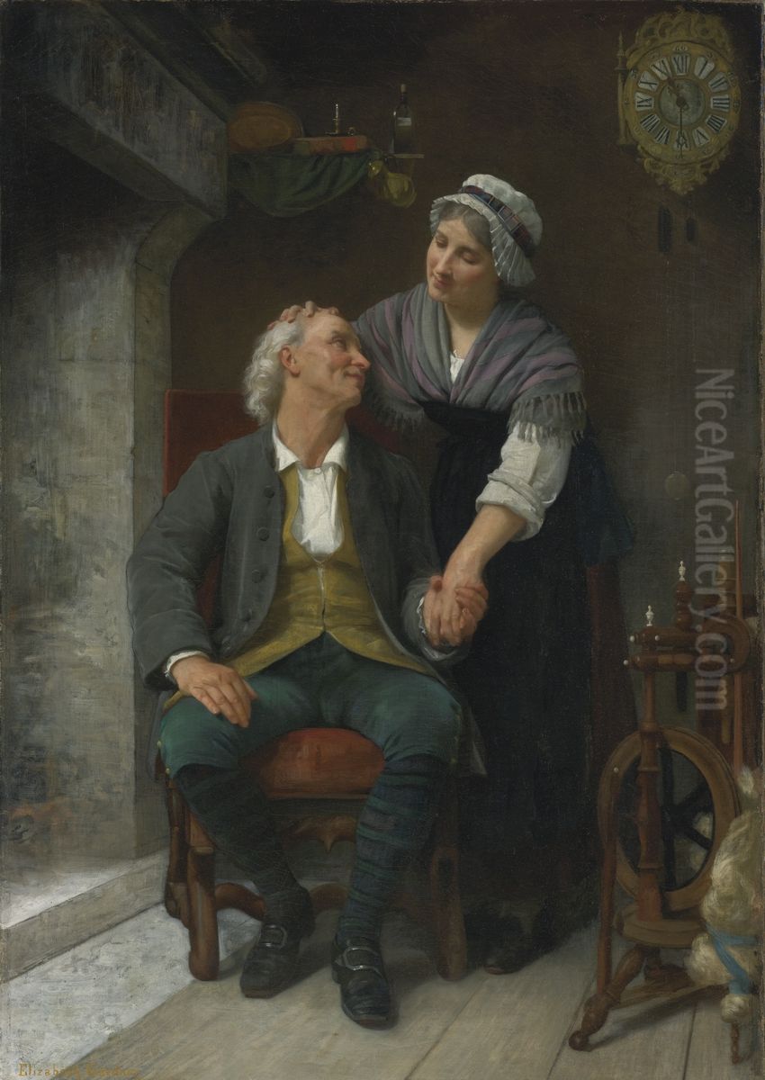 After the engagement Oil Painting by Elizabeth Jane Gardner