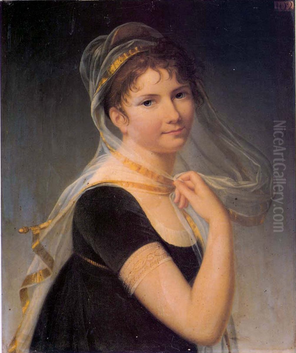 Portrait of Madame Augustin, nee Madeleine-Pauline du Cruet de Barailhon Oil Painting by Jeanne-Elisabeth Chaudet