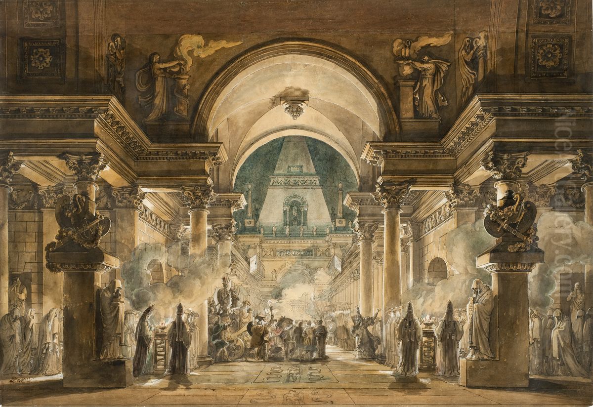 The Funeral Procession of Agamemnon Oil Painting by Louis Jean Desprez