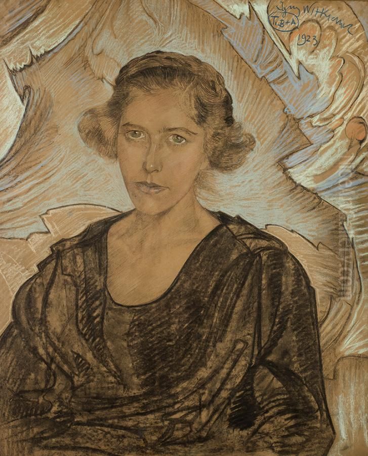 Portrait of a woman Oil Painting by Stanislaw Ignacy Witkiewicz (Witkacy)