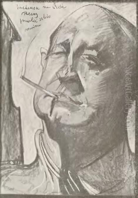 Portrait of a man Oil Painting by Stanislaw Ignacy Witkiewicz (Witkacy)