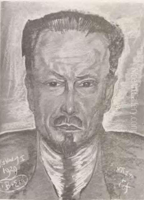 Portret generala Jozefa Hallera Oil Painting by Stanislaw Ignacy Witkiewicz (Witkacy)