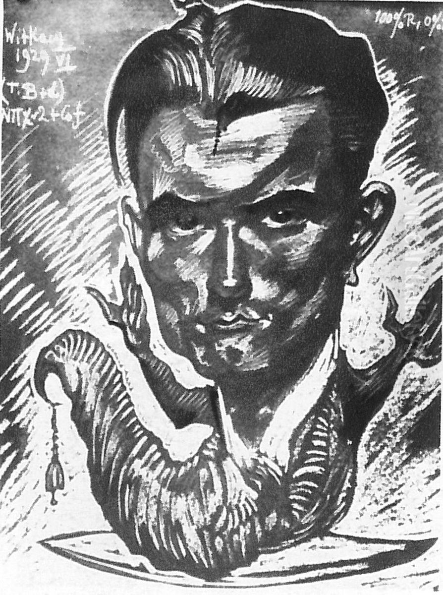 Portrait of Jan Ulatowski Oil Painting by Stanislaw Ignacy Witkiewicz (Witkacy)