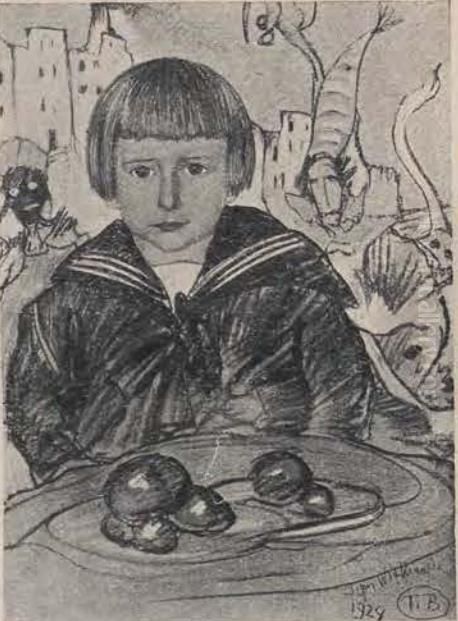 Portrait of a boy Oil Painting by Stanislaw Ignacy Witkiewicz (Witkacy)