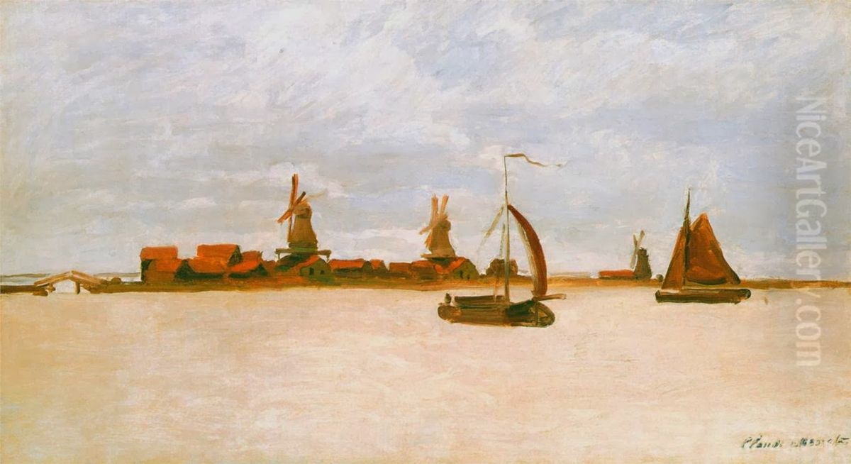 The Voorzaan and Westerhem Oil Painting by Claude Oscar Monet