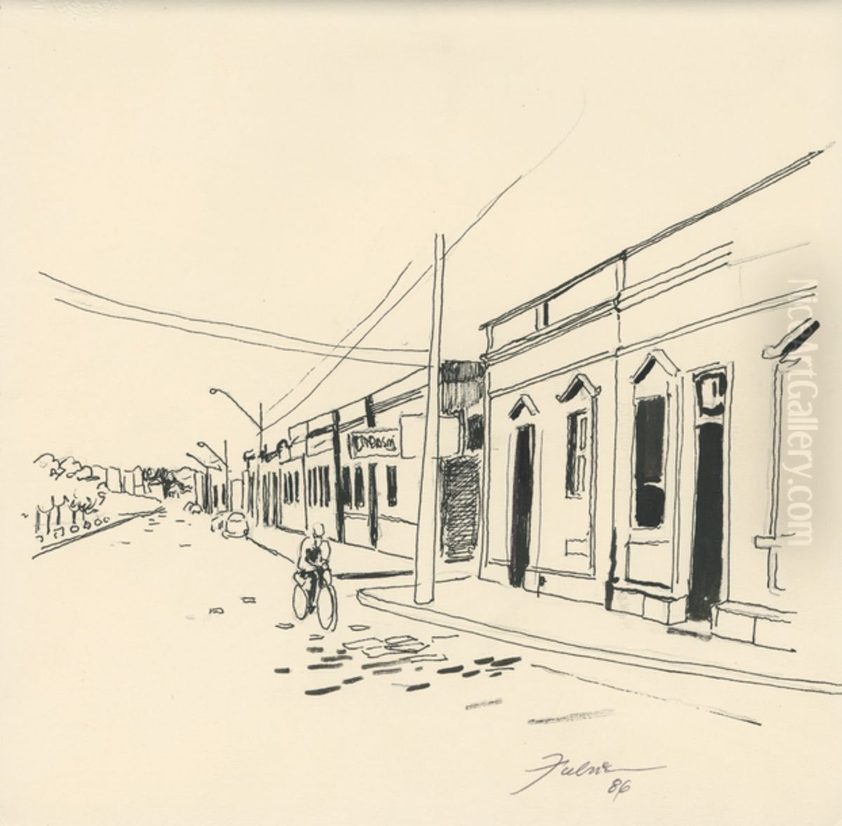 Rua Dr. Ricardo Oil Painting by Fulvia Goncalves