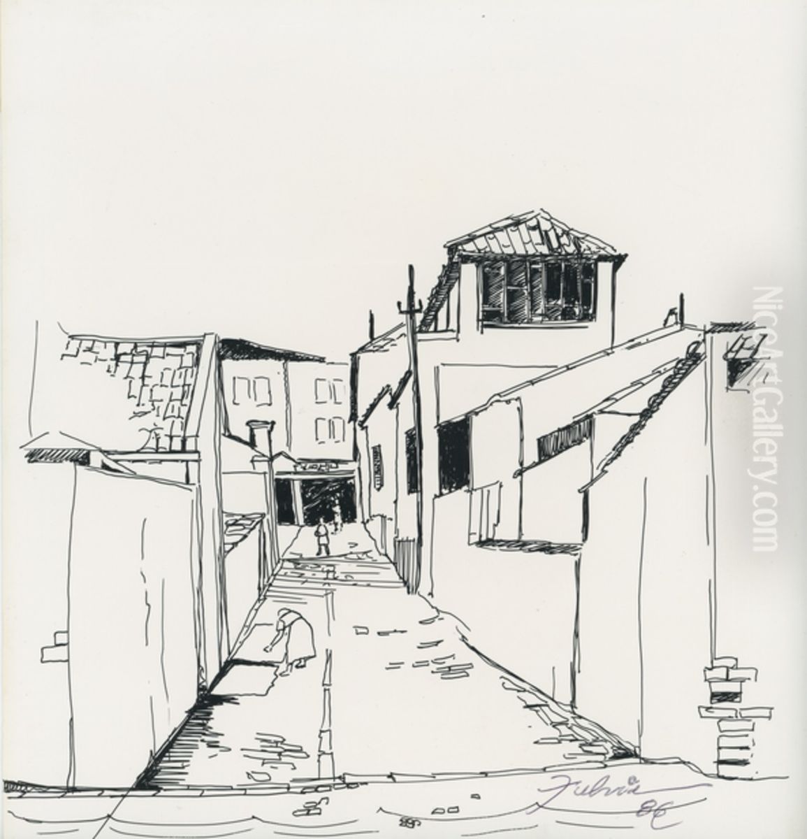 Beco do Inferno Oil Painting by Fulvia Goncalves