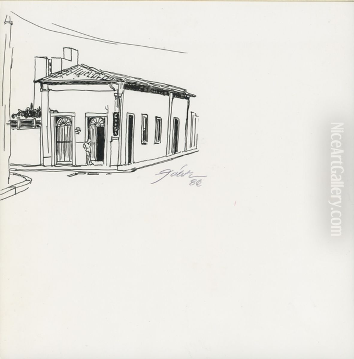 Acougue Oil Painting by Fulvia Goncalves