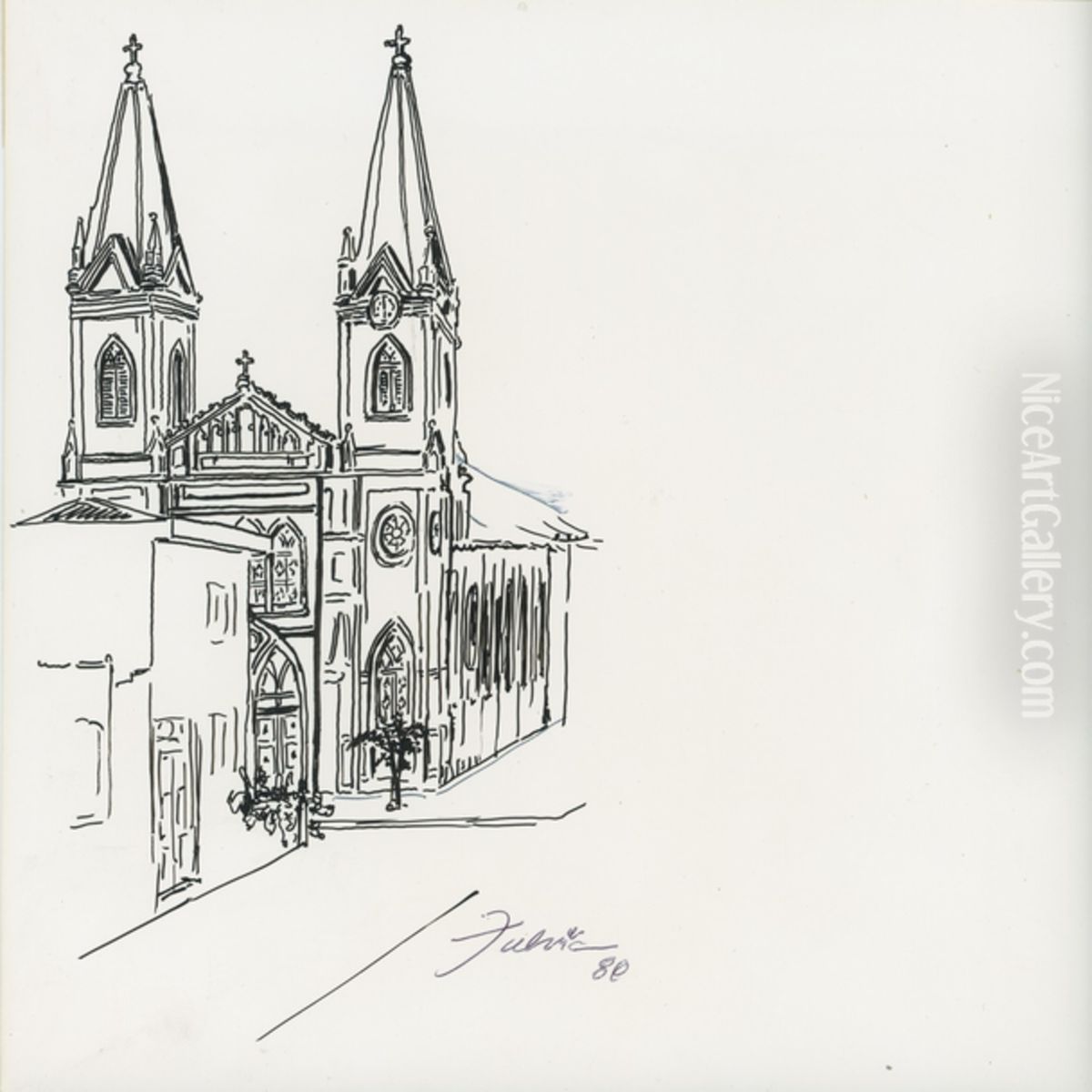 Igreja Sao Jose Oil Painting by Fulvia Goncalves