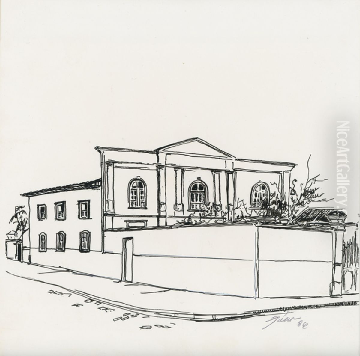 Convento da Praca XV de Novembro Oil Painting by Fulvia Goncalves