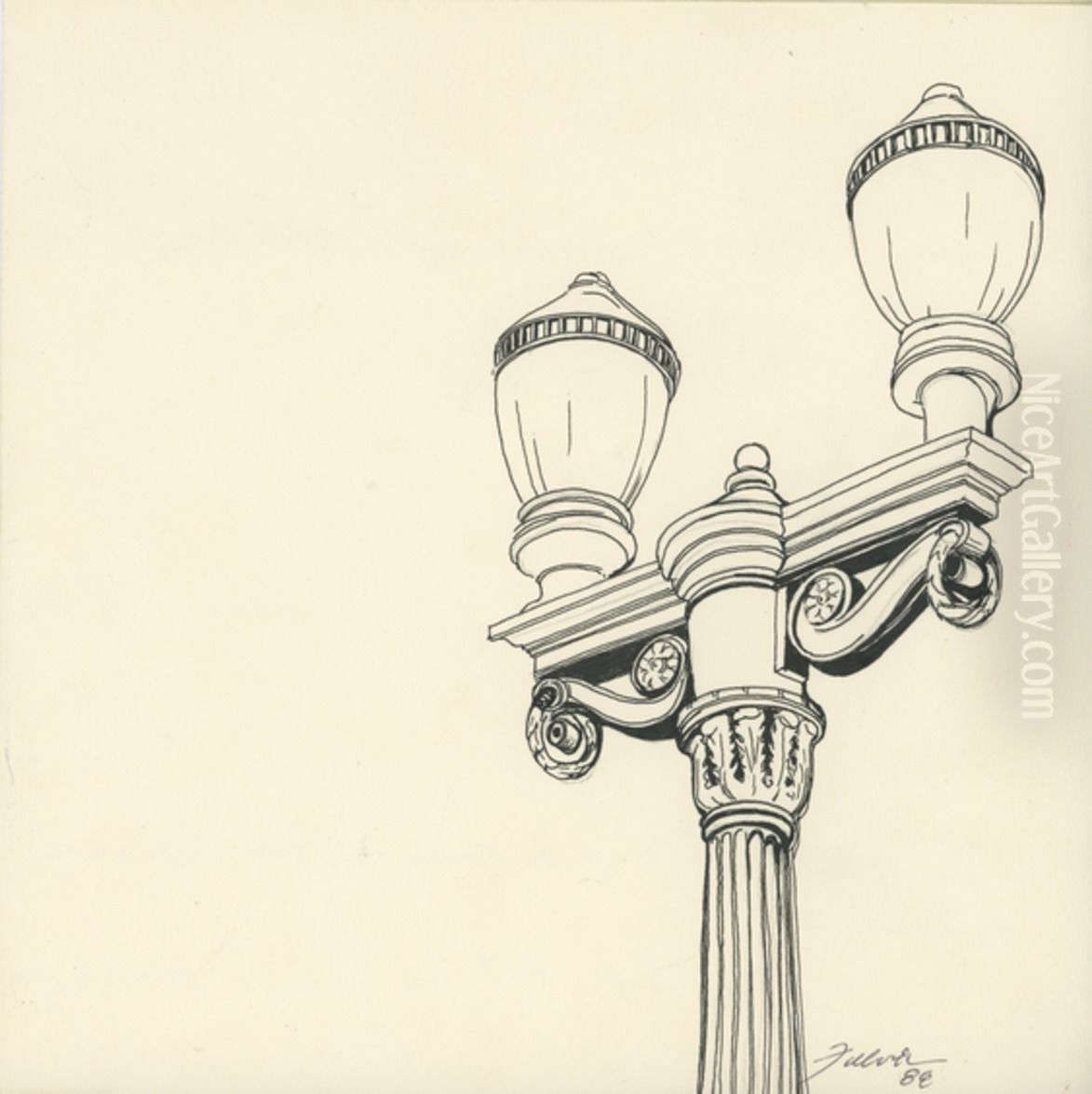 Lampadario eletrico Oil Painting by Fulvia Goncalves