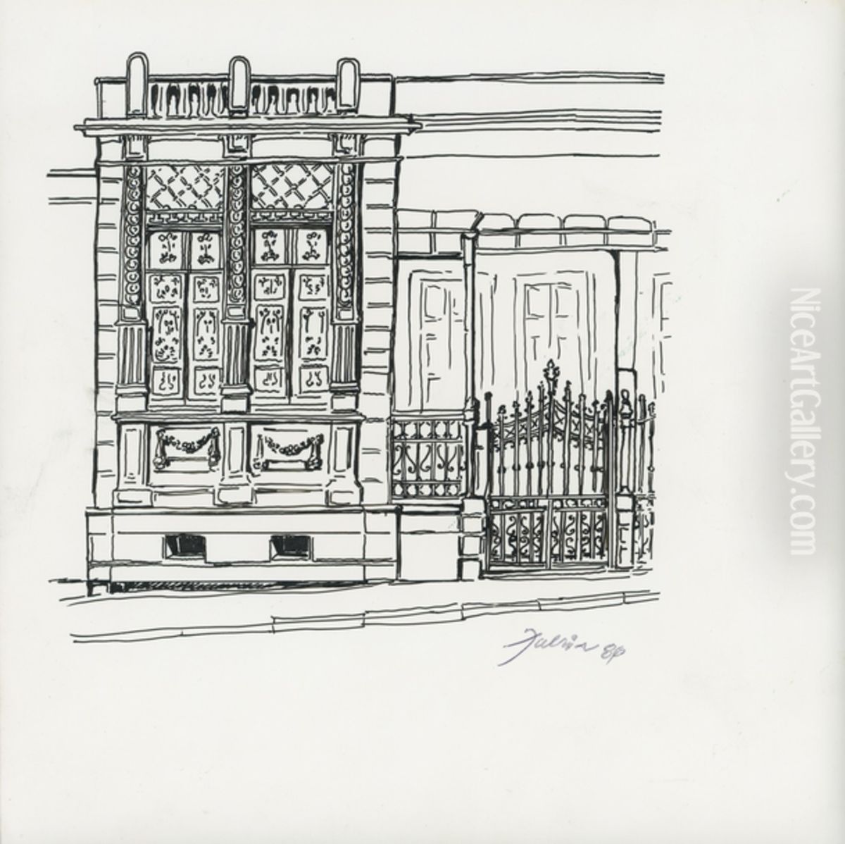 Fachadas ornamentais Oil Painting by Fulvia Goncalves