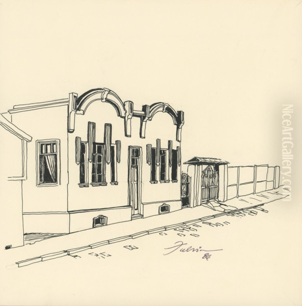 Rua Pereira Lima no. 390 Oil Painting by Fulvia Goncalves