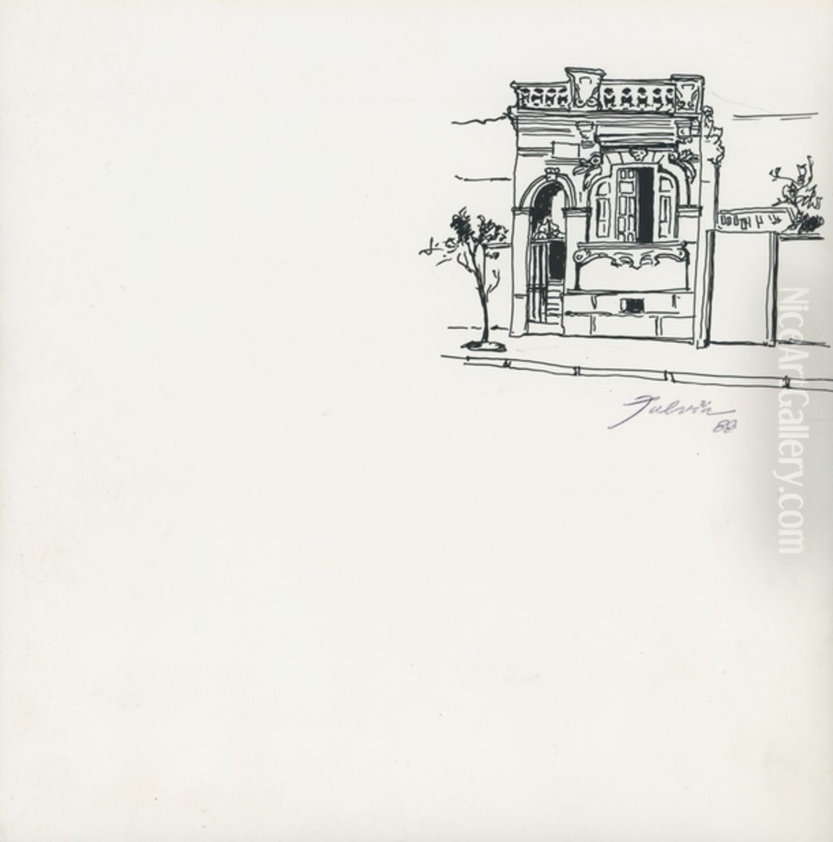 Praca Correia de Lemos Oil Painting by Fulvia Goncalves