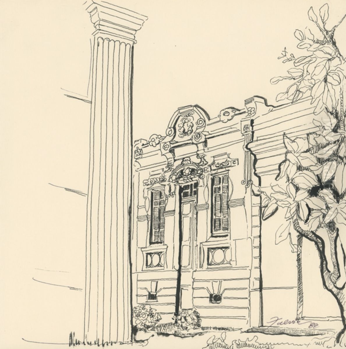 Rua Visconde do Rio Branco Oil Painting by Fulvia Goncalves