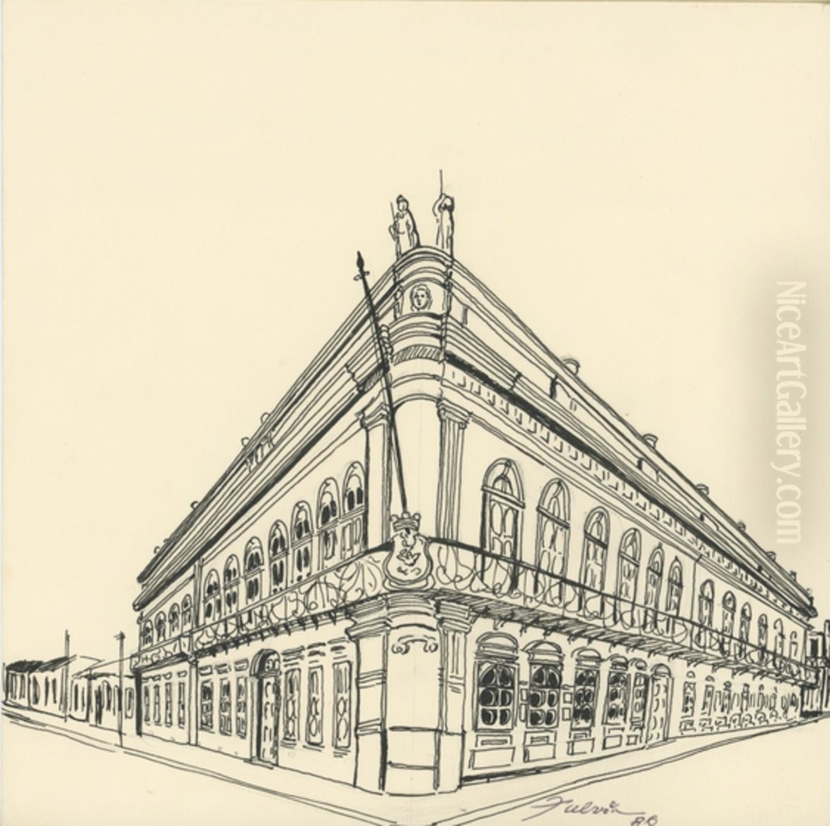 Solar da Familia Penteado Oil Painting by Fulvia Goncalves