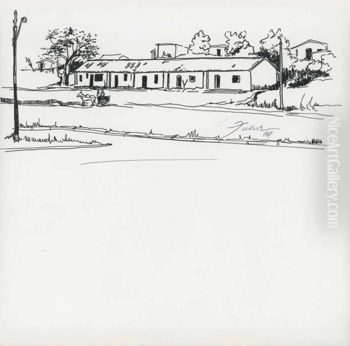 Ultimas casas de colonos das antigas fazendas Oil Painting by Fulvia Goncalves