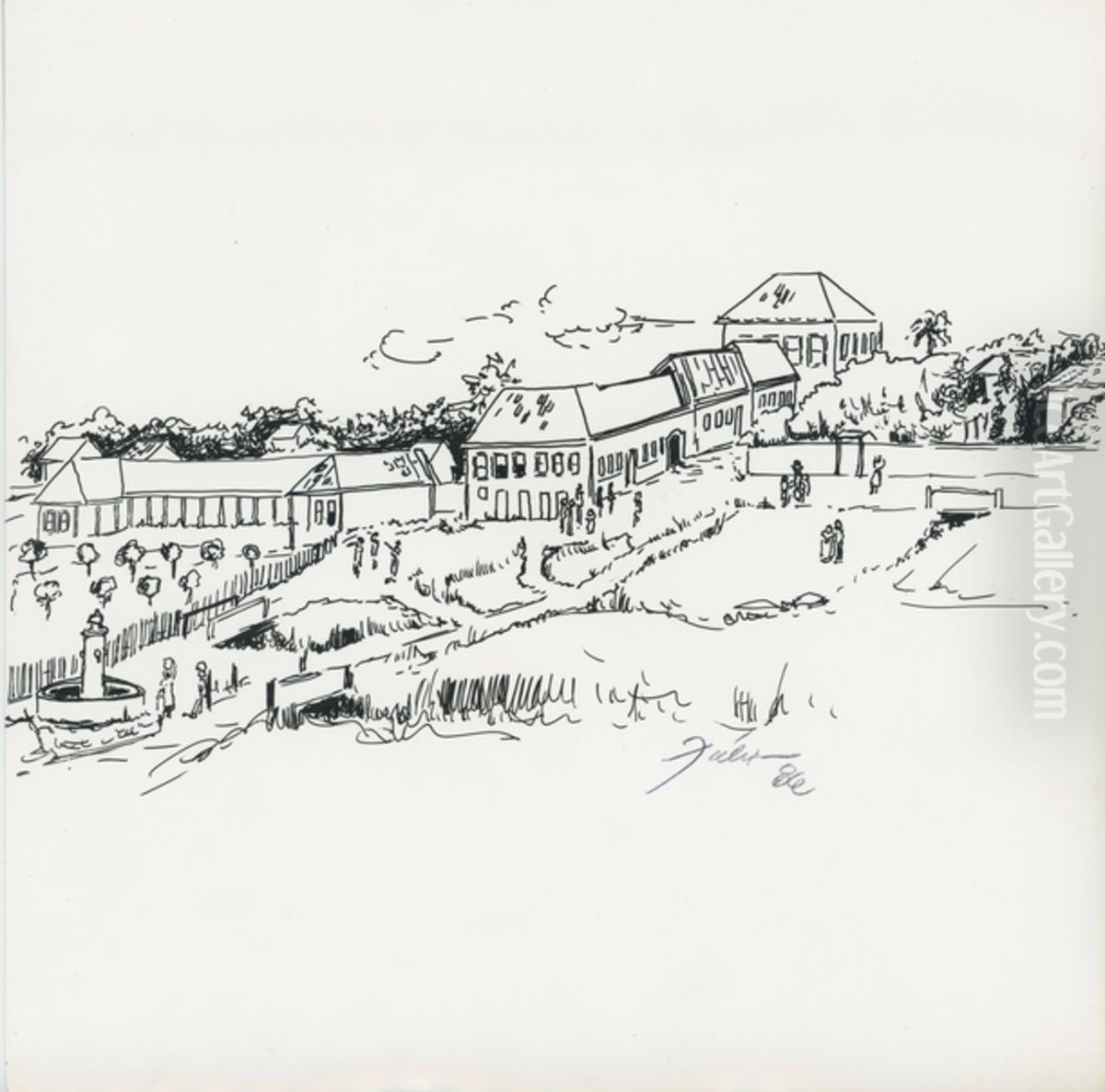 Mercado Grande Oil Painting by Fulvia Goncalves