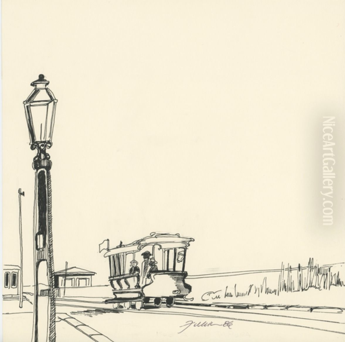 Av. Barao de Itapura Oil Painting by Fulvia Goncalves