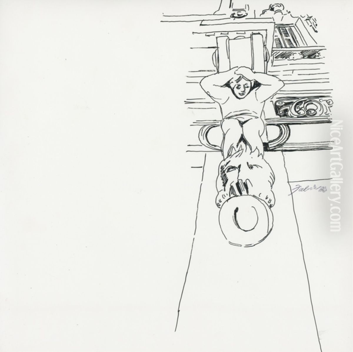 Detalhe de um dos atlantes do sobrado da Rua Barao de Jaguara Oil Painting by Fulvia Goncalves