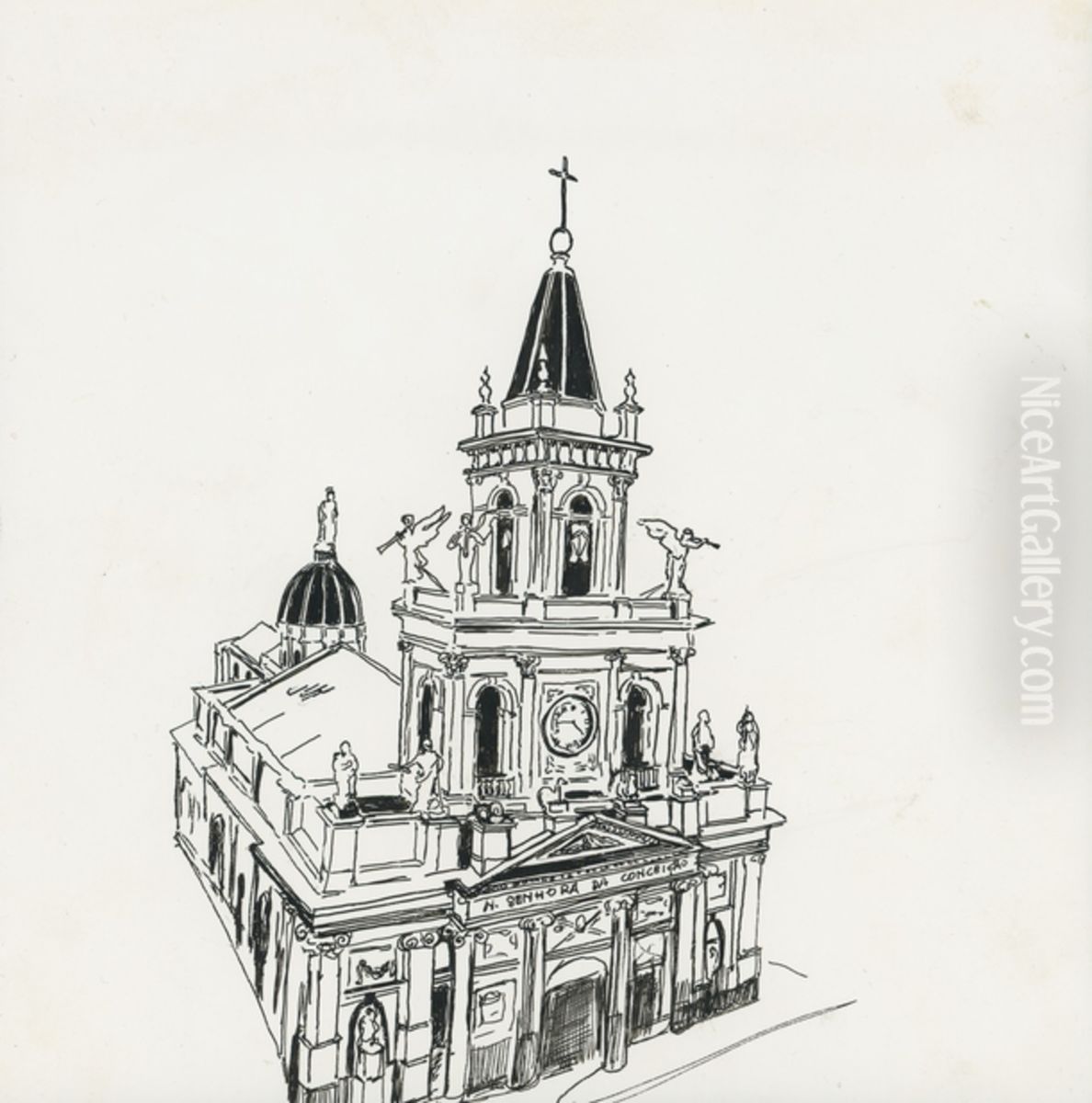 Catedral Metropolitana de Nossa Senhora da Conceicao Oil Painting by Fulvia Goncalves