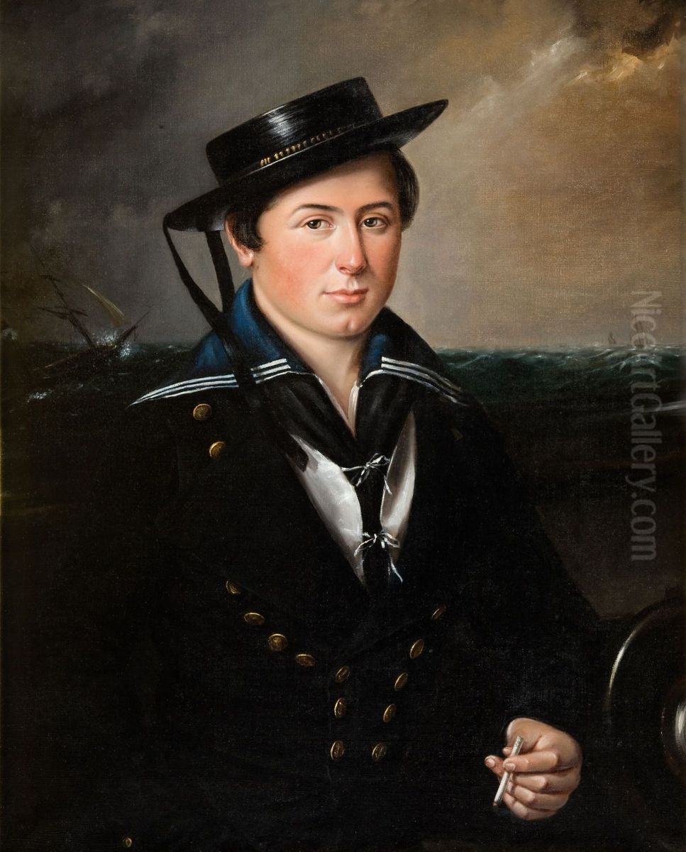 Portrait d'un matelot vers 1860 Oil Painting by Collections of Musee national de la Marine de Paris