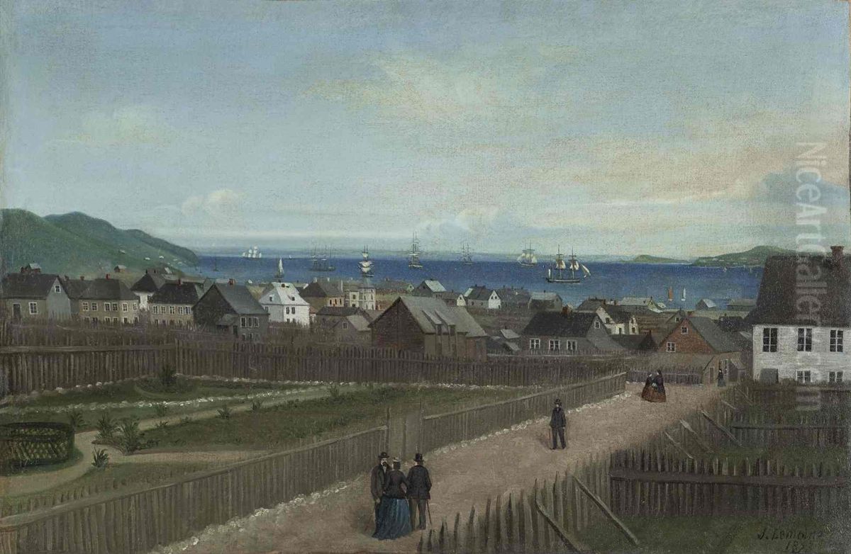Vue de la ville de Saint-Pierre Oil Painting by Joseph Lemoine
