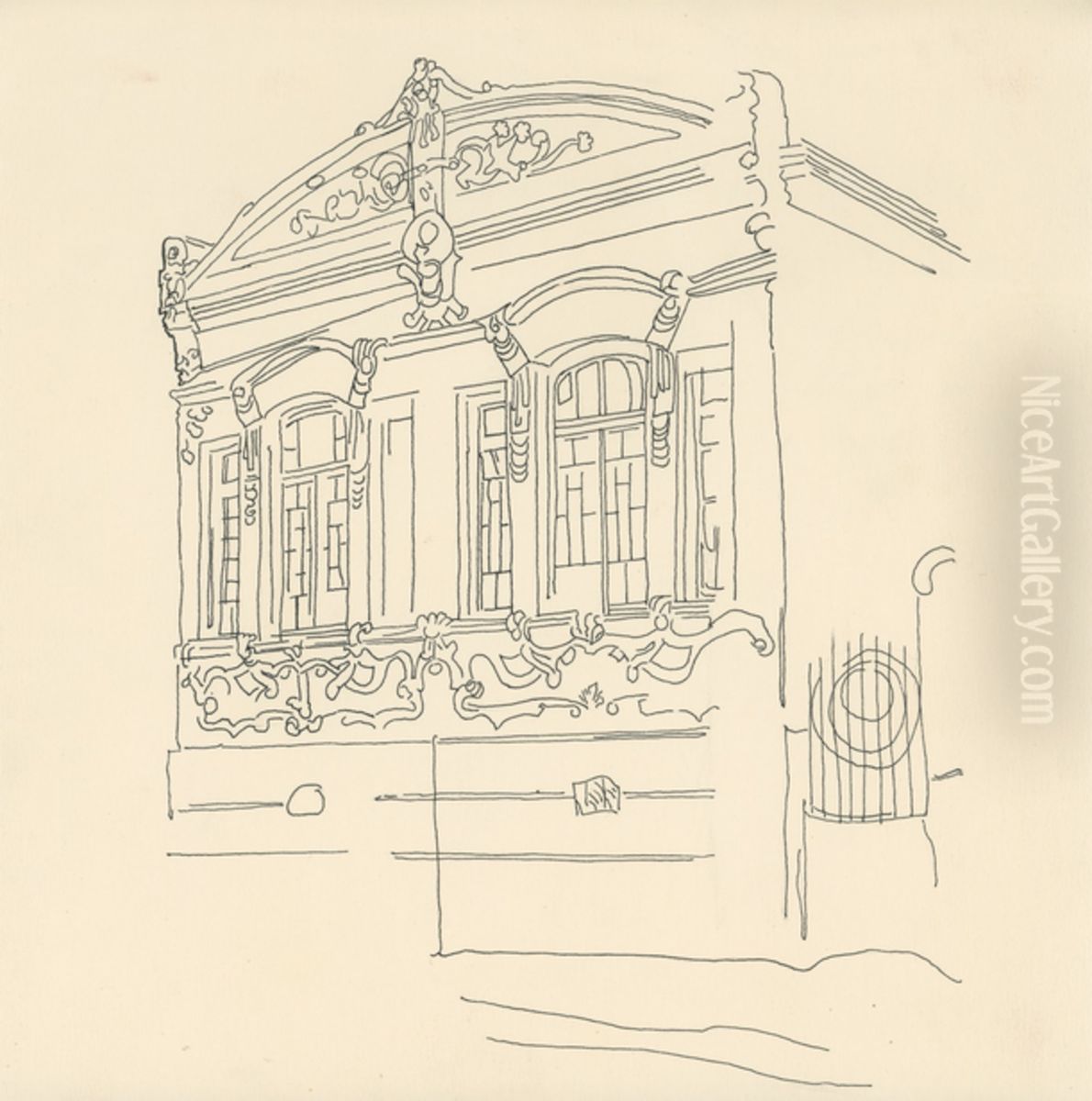 Casa com porao alto Oil Painting by Fulvia Goncalves