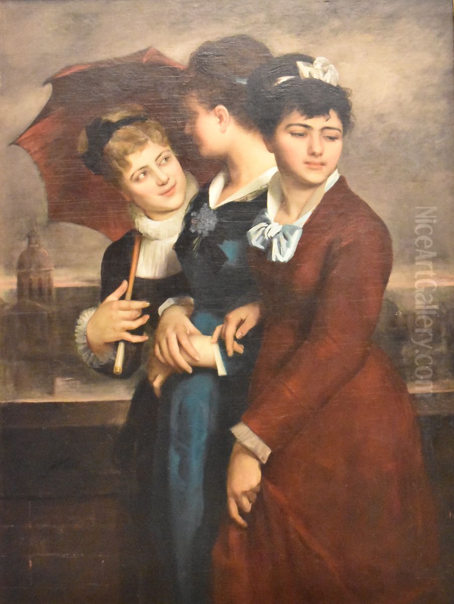 Trois grisettes toulousaines Oil Painting by Marie Petiet